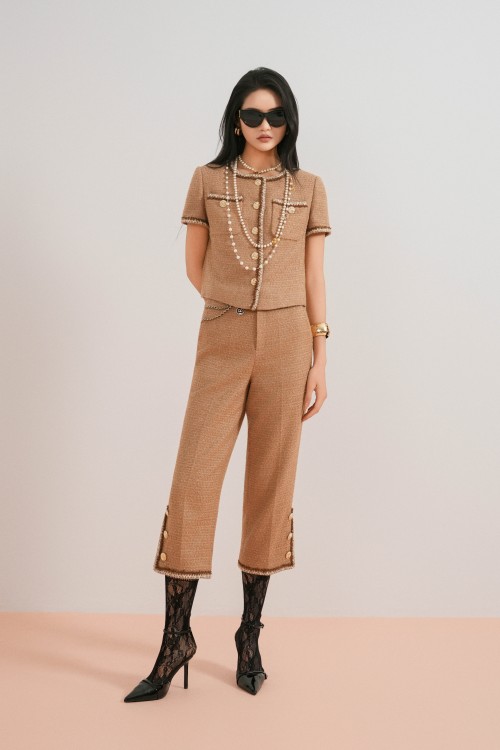 Sixdo Brown Tweed Vest